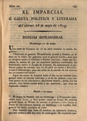 El Imparcial ó gazeta política y literaria Freitag 26. Mai 1809