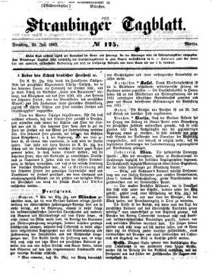 Straubinger Tagblatt Dienstag 29. Juli 1862