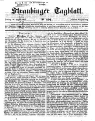Straubinger Tagblatt Freitag 29. August 1862