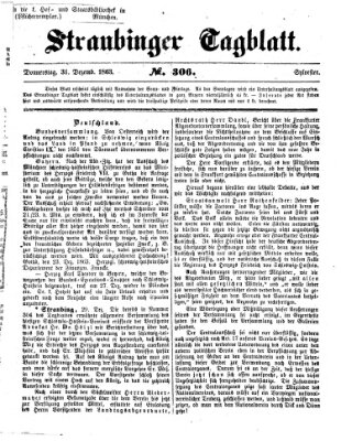 Straubinger Tagblatt Donnerstag 31. Dezember 1863