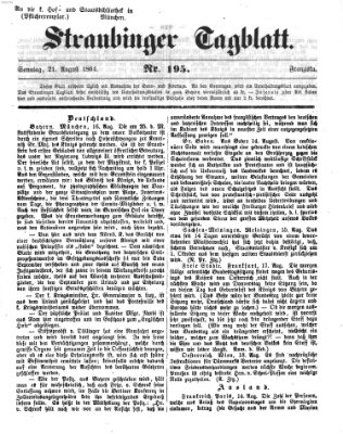 Straubinger Tagblatt Sonntag 21. August 1864