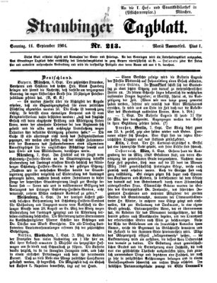 Straubinger Tagblatt Sonntag 11. September 1864