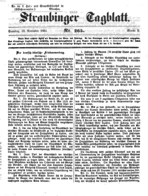 Straubinger Tagblatt Samstag 12. November 1864