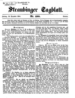 Straubinger Tagblatt Freitag 23. Dezember 1864