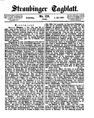 Straubinger Tagblatt Donnerstag 4. Juli 1867