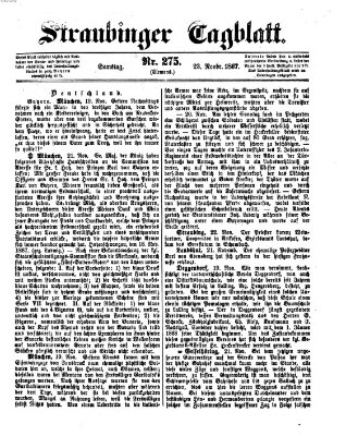 Straubinger Tagblatt Samstag 23. November 1867