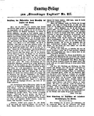 Straubinger Tagblatt Sonntag 15. September 1867