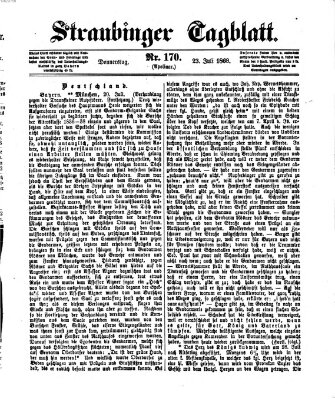 Straubinger Tagblatt Donnerstag 23. Juli 1868