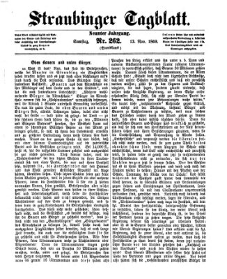 Straubinger Tagblatt Samstag 13. November 1869