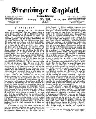 Straubinger Tagblatt Donnerstag 16. Dezember 1869
