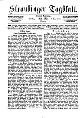 Straubinger Tagblatt Dienstag 9. August 1870