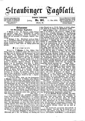 Straubinger Tagblatt Freitag 11. November 1870