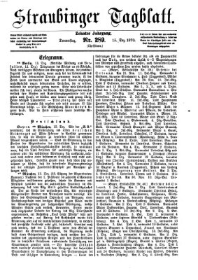 Straubinger Tagblatt Donnerstag 15. Dezember 1870