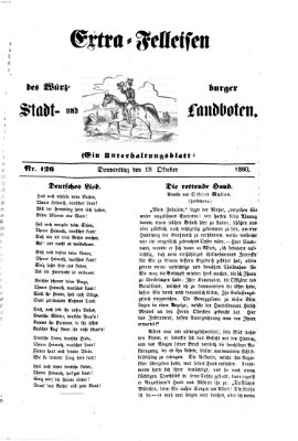 Extra-Felleisen (Würzburger Stadt- und Landbote) Donnerstag 18. Oktober 1860