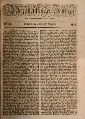 Aschaffenburger Zeitung Samstag 3. August 1833