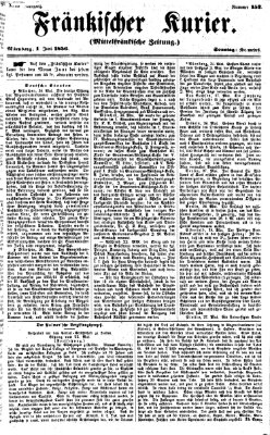 Fränkischer Kurier Sonntag 1. Juni 1856