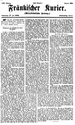 Fränkischer Kurier Donnerstag 17. Juli 1856