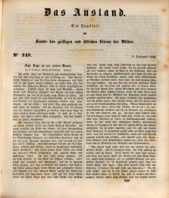 Das Ausland Sonntag 6. September 1846