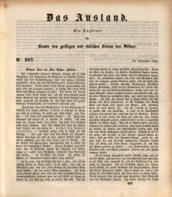 Das Ausland Donnerstag 24. September 1846