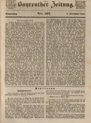 Bayreuther Zeitung Donnerstag 2. Dezember 1847