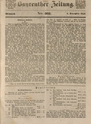 Bayreuther Zeitung Mittwoch 8. Dezember 1847