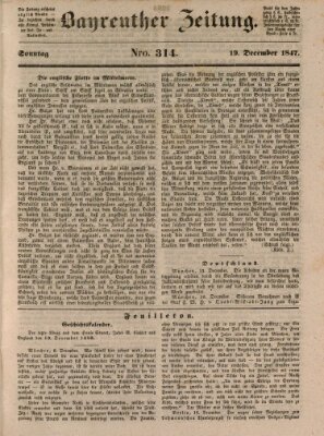 Bayreuther Zeitung Sonntag 19. Dezember 1847