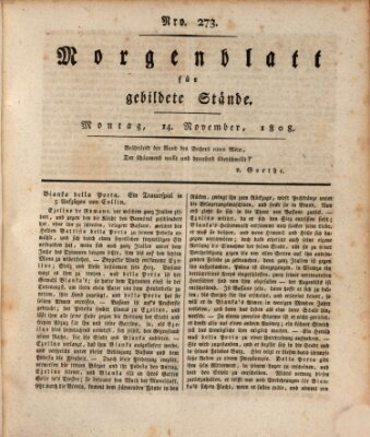 Morgenblatt für gebildete Stände Montag 14. November 1808