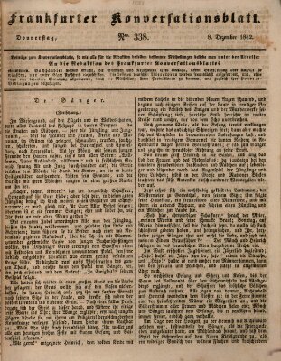 Frankfurter Konversationsblatt (Frankfurter Ober-Post-Amts-Zeitung) Donnerstag 8. Dezember 1842