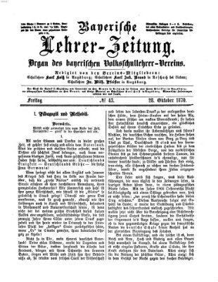 Bayerische Lehrerzeitung Freitag 28. Oktober 1870