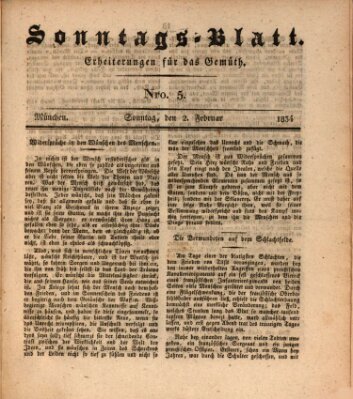 Sonntags-Blatt (Der bayerische Volksfreund) Sonntag 2. Februar 1834