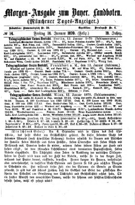 Münchener Tages-Anzeiger Freitag 14. Januar 1870