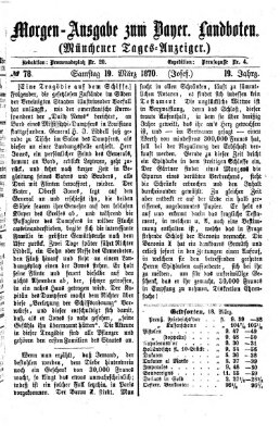 Münchener Tages-Anzeiger Samstag 19. März 1870