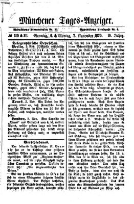 Münchener Tages-Anzeiger Sonntag 6. November 1870