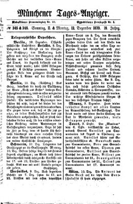 Münchener Tages-Anzeiger Sonntag 11. Dezember 1870