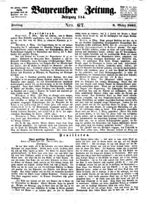 Bayreuther Zeitung Freitag 8. März 1861