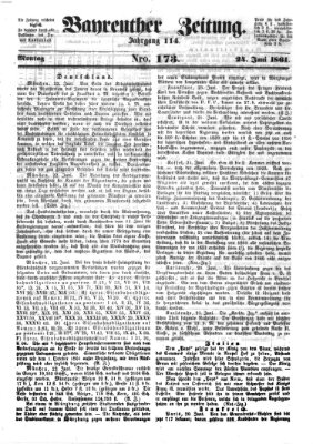 Bayreuther Zeitung Montag 24. Juni 1861