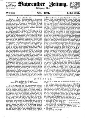Bayreuther Zeitung Mittwoch 3. Juli 1861