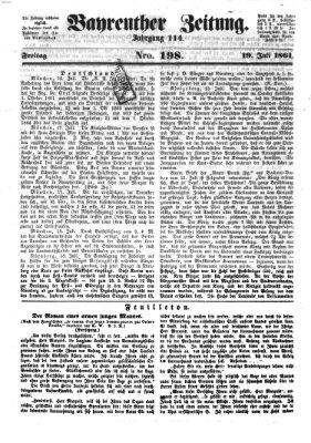 Bayreuther Zeitung Freitag 19. Juli 1861