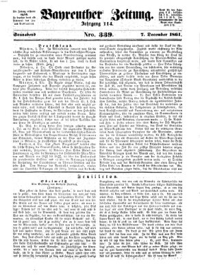 Bayreuther Zeitung Samstag 7. Dezember 1861