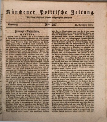 Münchener politische Zeitung (Süddeutsche Presse) Donnerstag 26. November 1829