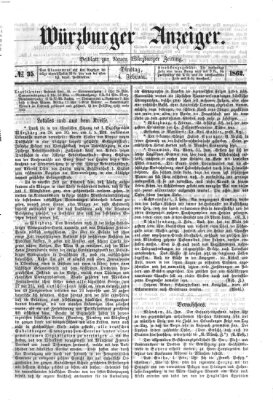 Würzburger Anzeiger (Neue Würzburger Zeitung) Dienstag 4. Februar 1862
