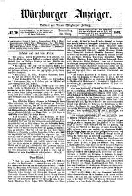 Würzburger Anzeiger (Neue Würzburger Zeitung) Donnerstag 20. März 1862