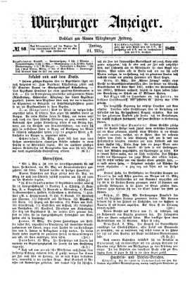 Würzburger Anzeiger (Neue Würzburger Zeitung) Freitag 21. März 1862