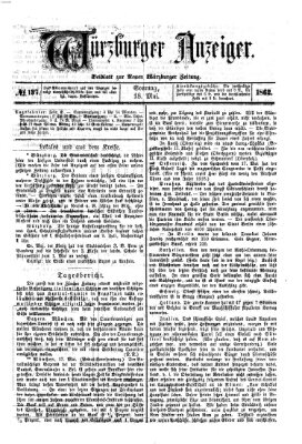 Würzburger Anzeiger (Neue Würzburger Zeitung) Sonntag 18. Mai 1862