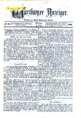 Würzburger Anzeiger (Neue Würzburger Zeitung) Sonntag 1. Juni 1862