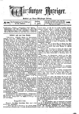 Würzburger Anzeiger (Neue Würzburger Zeitung) Freitag 6. Juni 1862