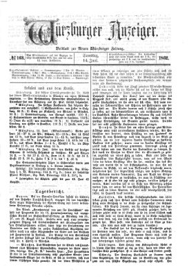Würzburger Anzeiger (Neue Würzburger Zeitung) Samstag 14. Juni 1862
