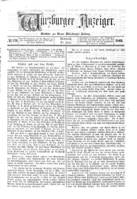 Würzburger Anzeiger (Neue Würzburger Zeitung) Mittwoch 25. Juni 1862