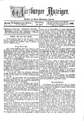Würzburger Anzeiger (Neue Würzburger Zeitung) Donnerstag 26. Juni 1862