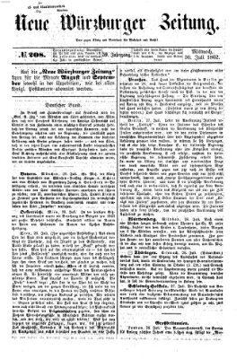 Neue Würzburger Zeitung Mittwoch 30. Juli 1862